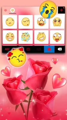 Romantic Heart Roses Keyboard android App screenshot 2