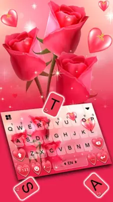 Romantic Heart Roses Keyboard android App screenshot 3