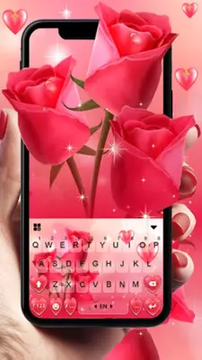 Romantic Heart Roses Keyboard android App screenshot 4